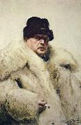 Anders Zorn jag i varskinnspalsen oil painting artist
